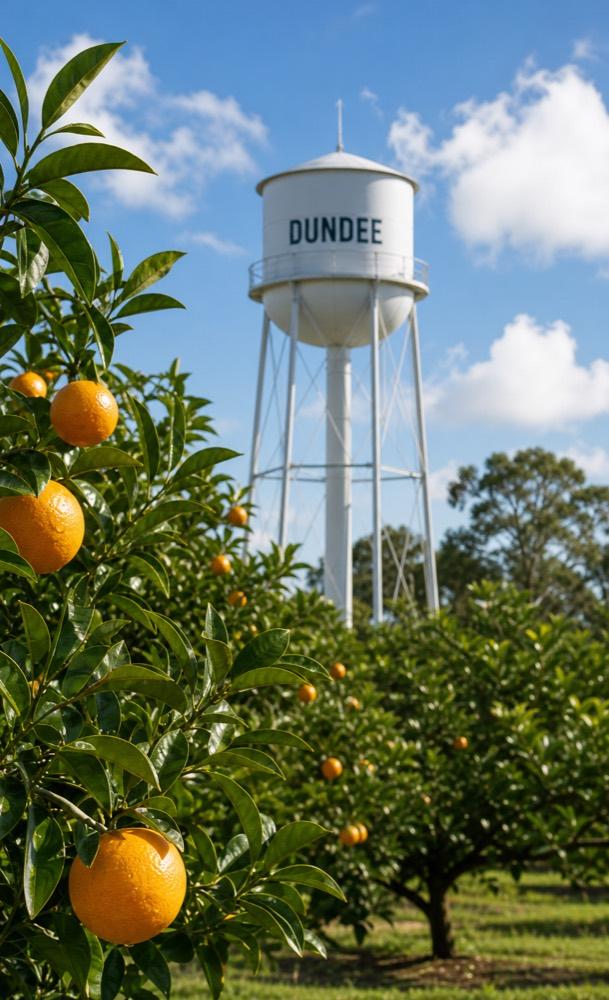 Dundee citrus grove and water tower